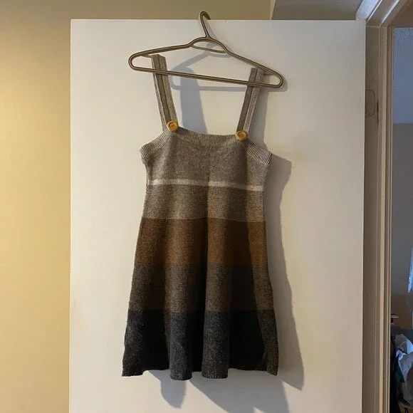 Vintage Free People Wool Babydoll Dress - Picture 1 of 2